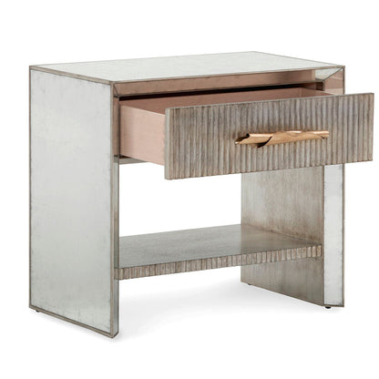 Moon 1 - Drawer Solid Wood Nightstand