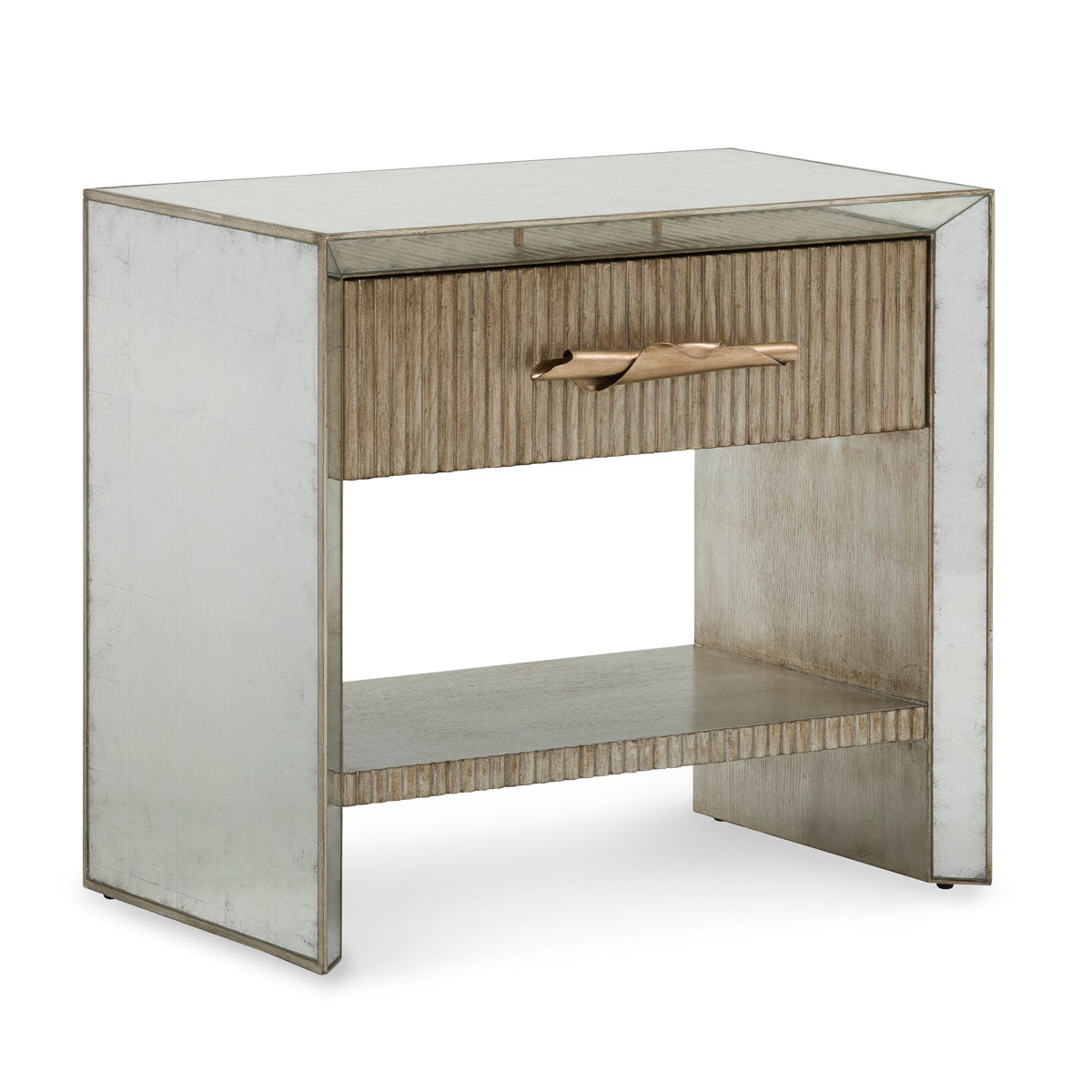 Moon 1 - Drawer Solid Wood Nightstand