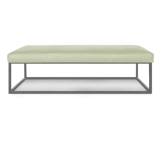 Eleanor Rigby Morgan 62 Wide Genuine Leather Rectangle Cocktail Ottoman
