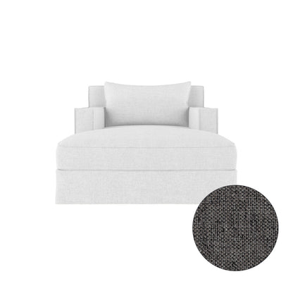 Tandem Arbor Mulberry Square Track Arm Chaise Lounge With Flange Seam