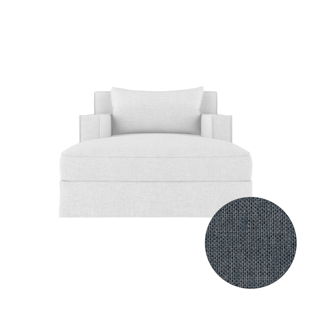Tandem Arbor Mulberry Square Track Arm Chaise Lounge With Flange Seam