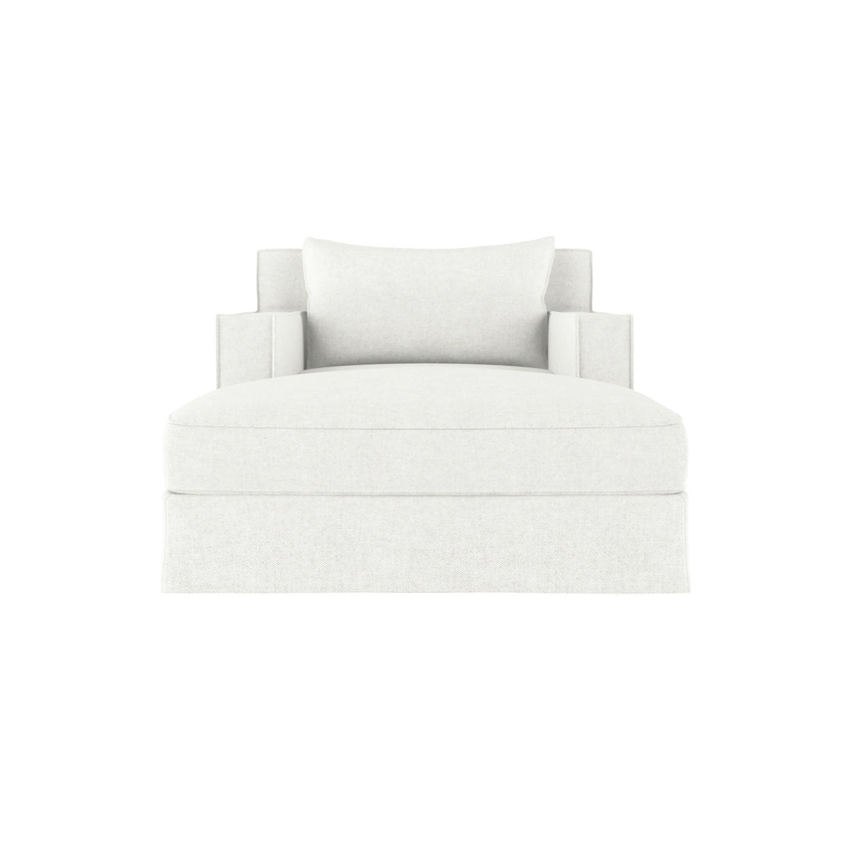 Tandem Arbor Mulberry Square Track Arm Chaise Lounge With Flange Seam