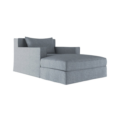 Tandem Arbor Mulberry Square Track Arm Chaise Lounge With Flange Seam