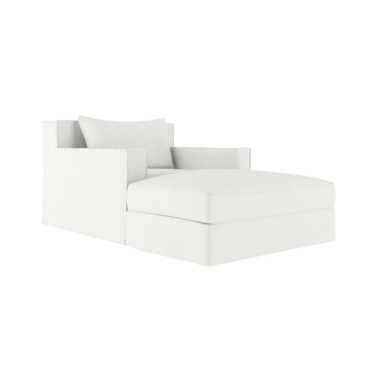 Tandem Arbor Mulberry Square Track Arm Chaise Lounge With Flange Seam