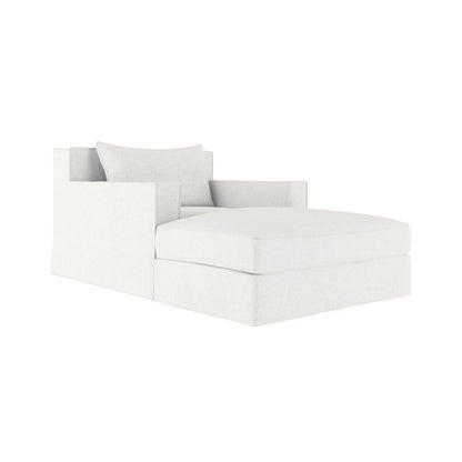 Tandem Arbor Mulberry Square Track Arm Chaise Lounge With Flange Seam