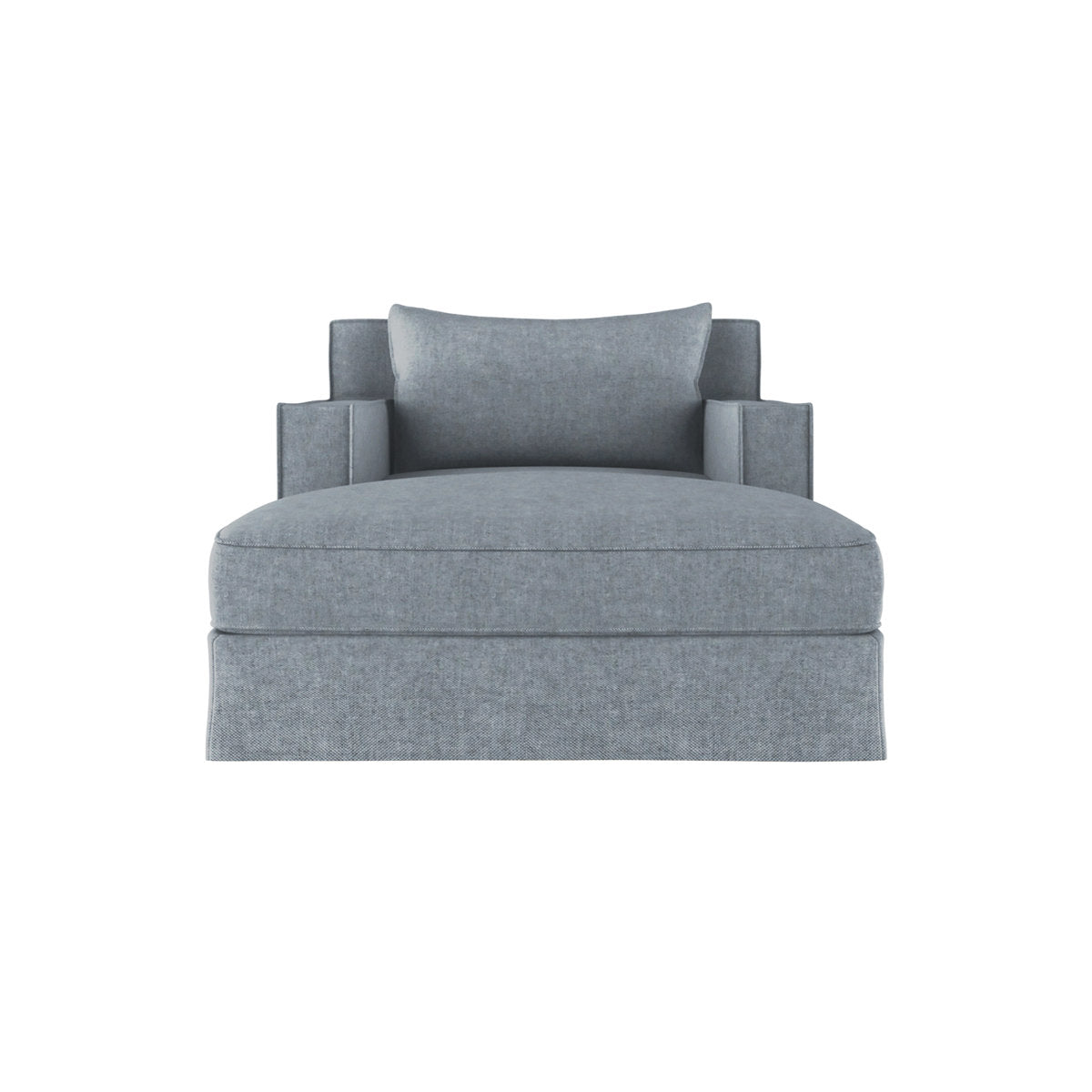 Tandem Arbor Mulberry Square Track Arm Chaise Lounge With Flange Seam
