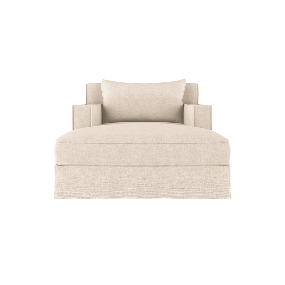 Tandem Arbor Mulberry Square Track Arm Chaise Lounge With Flange Seam