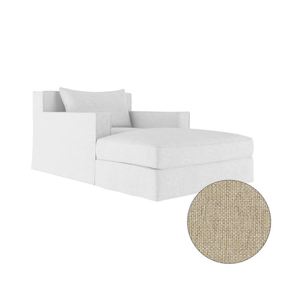 Tandem Arbor Mulberry Square Track Arm Chaise Lounge With Flange Seam