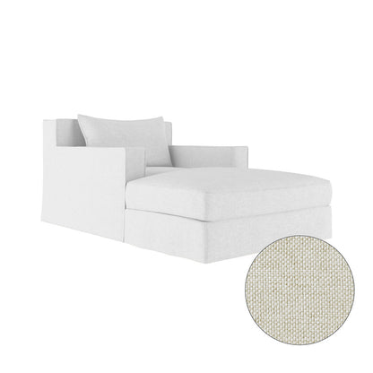 Tandem Arbor Mulberry Square Track Arm Chaise Lounge With Flange Seam
