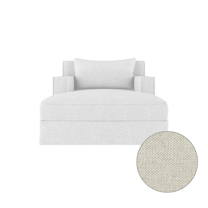 Tandem Arbor Mulberry Square Track Arm Chaise Lounge With Flange Seam