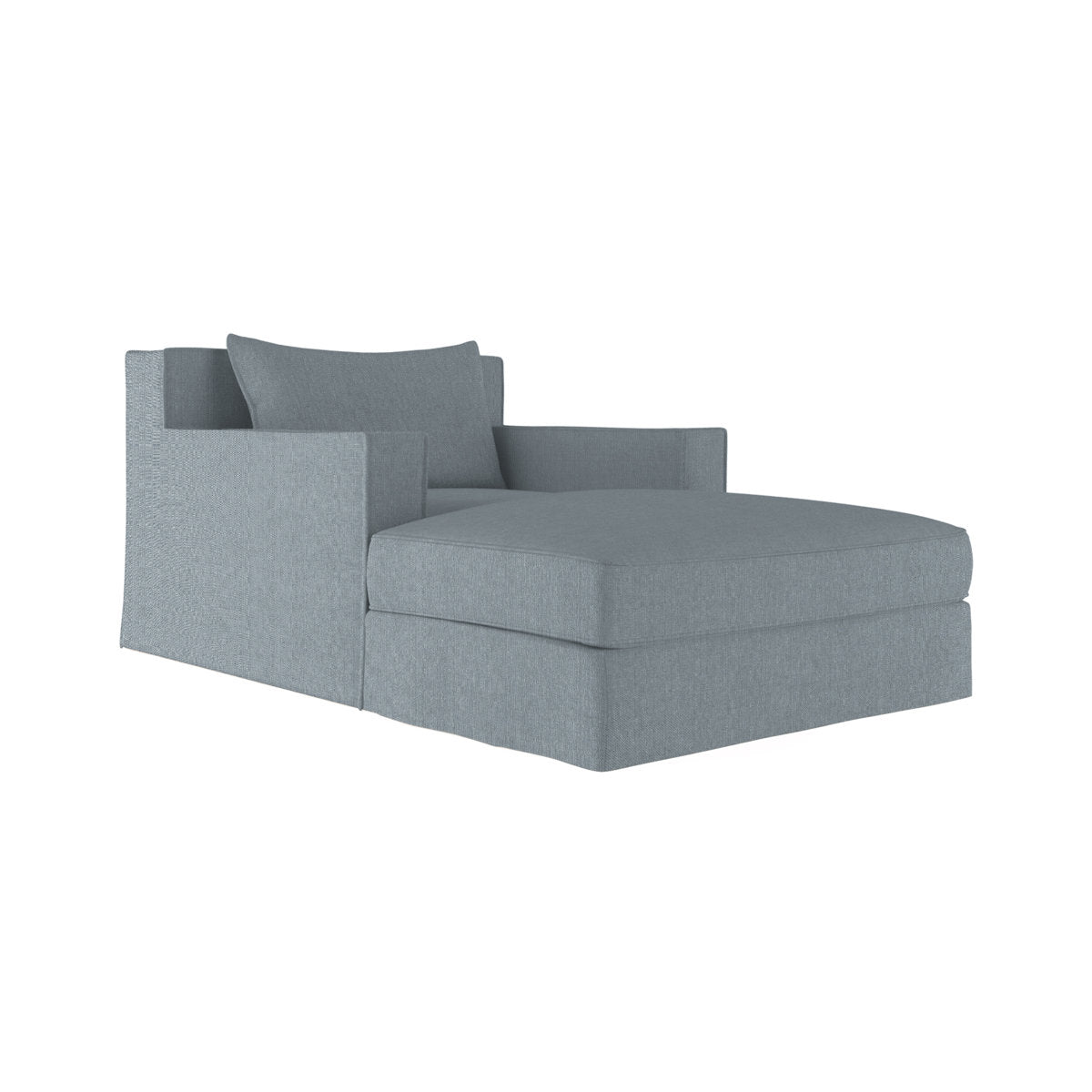 Tandem Arbor Mulberry Square Track Arm Chaise Lounge With Flange Seam