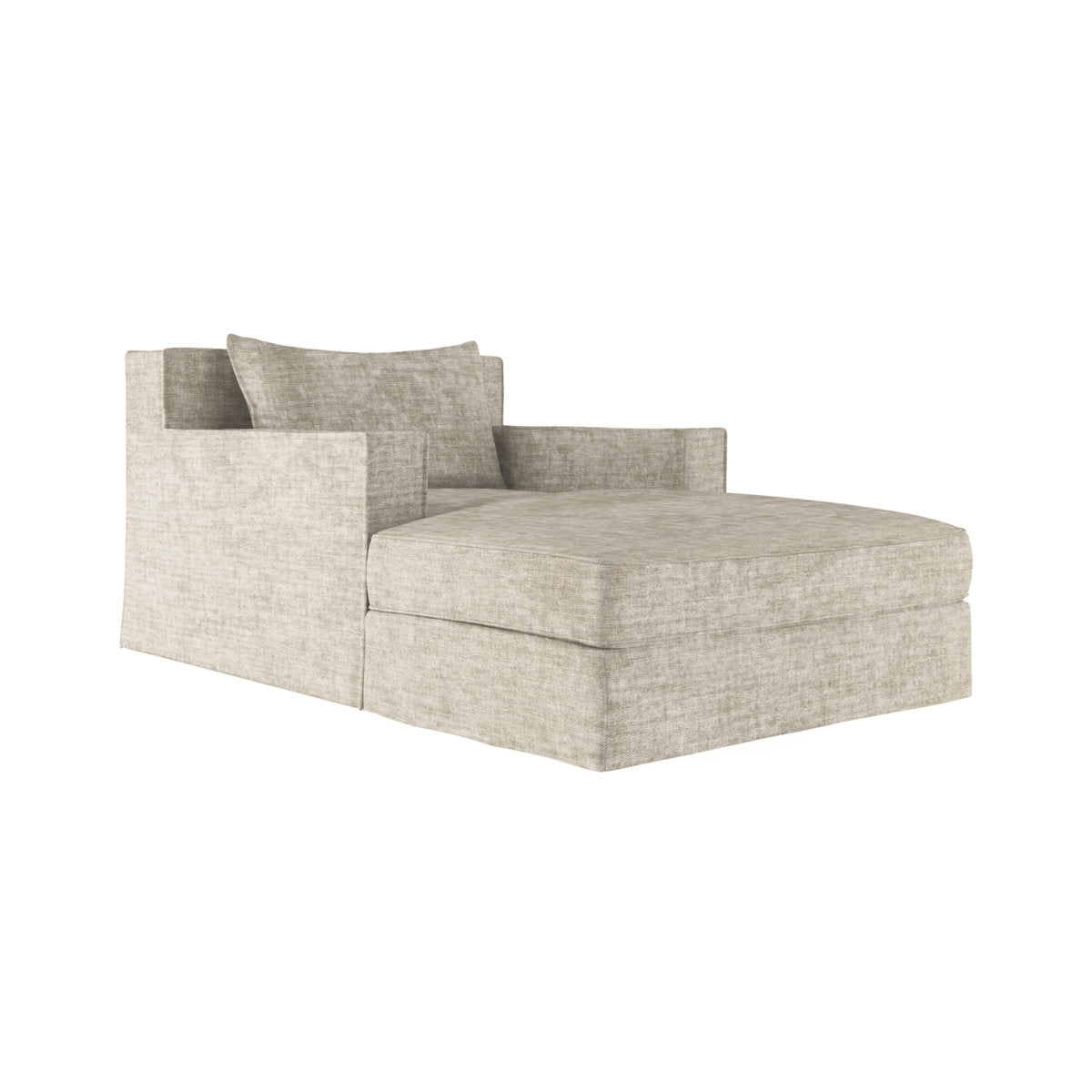 Tandem Arbor Mulberry Square Track Arm Chaise Lounge With Flange Seam