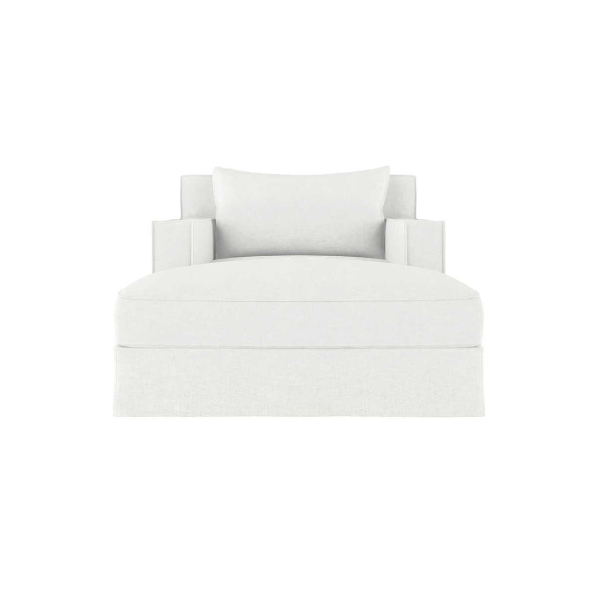 Tandem Arbor Mulberry Square Track Arm Chaise Lounge With Flange Seam
