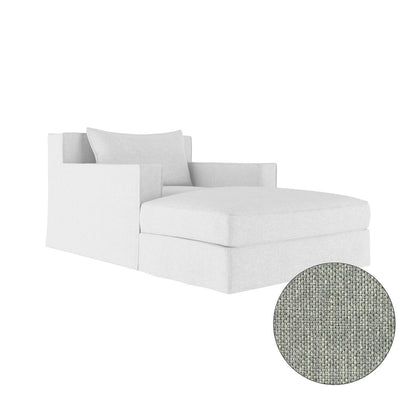 Tandem Arbor Mulberry Square Track Arm Chaise Lounge With Flange Seam