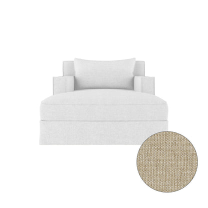 Tandem Arbor Mulberry Square Track Arm Chaise Lounge With Flange Seam