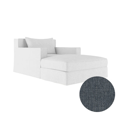 Tandem Arbor Mulberry Square Track Arm Chaise Lounge With Flange Seam