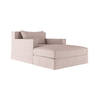 Tandem Arbor Mulberry Square Track Arm Chaise Lounge With Flange Seam
