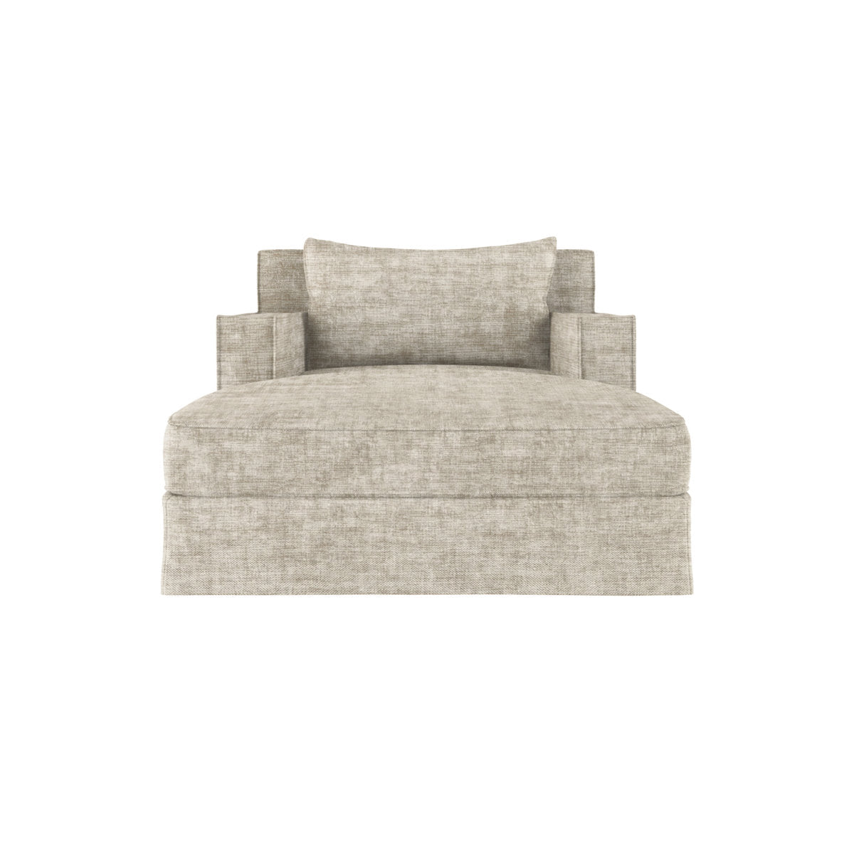 Tandem Arbor Mulberry Square Track Arm Chaise Lounge With Flange Seam