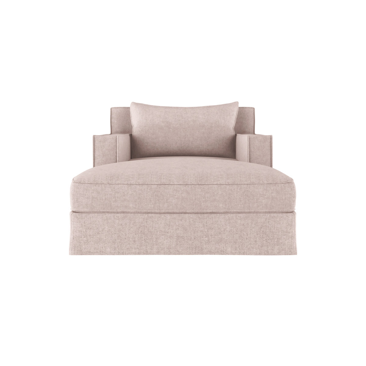 Tandem Arbor Mulberry Square Track Arm Chaise Lounge With Flange Seam