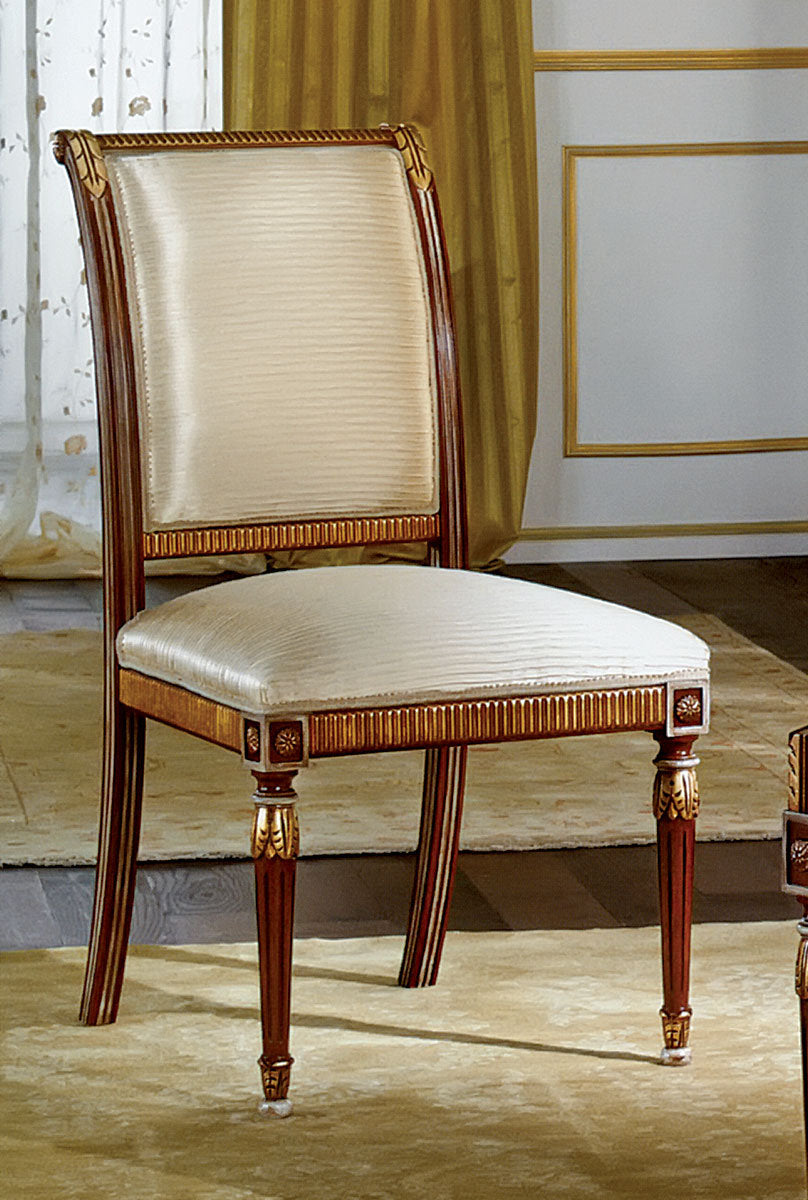 Muslin Upholstered Dining Chair in Taupe