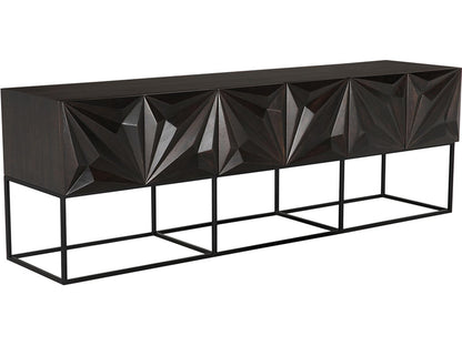 Zurich Rectangular Wood Ebony Walnut Console Table