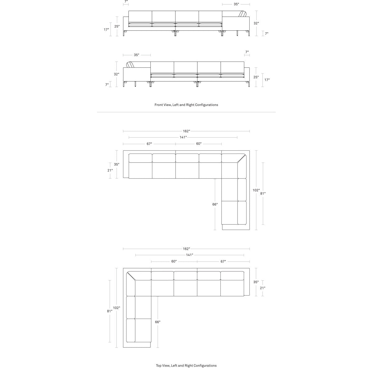 New Standard Leather Sectional