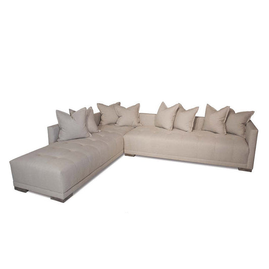 Haute House Home Niko 120 Wide Linen Left Hand Facing Sofa Chaise