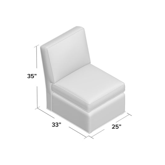 Nyssa Slipper Chair Chair with Ottoman