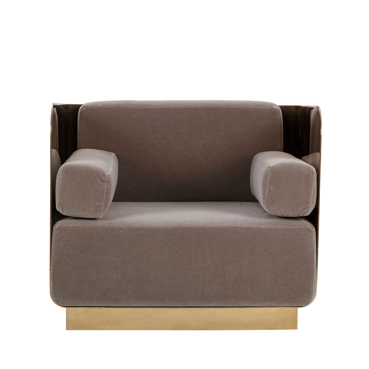 Sonder Living Vinci Occasional Chair Mirrored Brass Vic Platinum