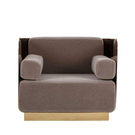 Sonder Living Vinci Occasional Chair Mirrored Brass Vic Platinum
