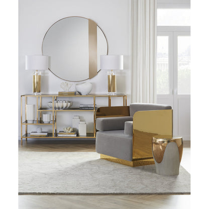 Sonder Living Vinci Occasional Chair Mirrored Brass Vic Platinum