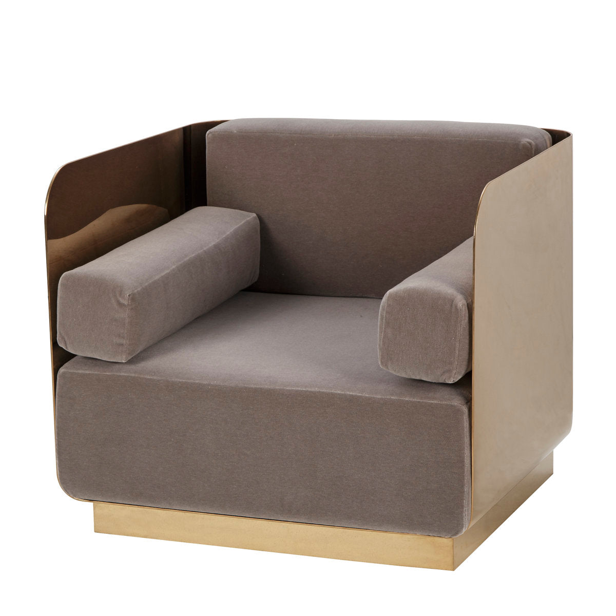 Sonder Living Vinci Occasional Chair Mirrored Brass Vic Platinum