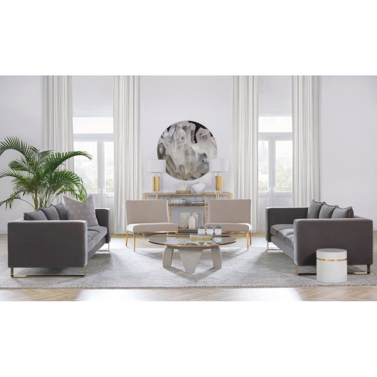 Sonder Living Oakland Kelly Hoppen 945 Square Arm Sofa