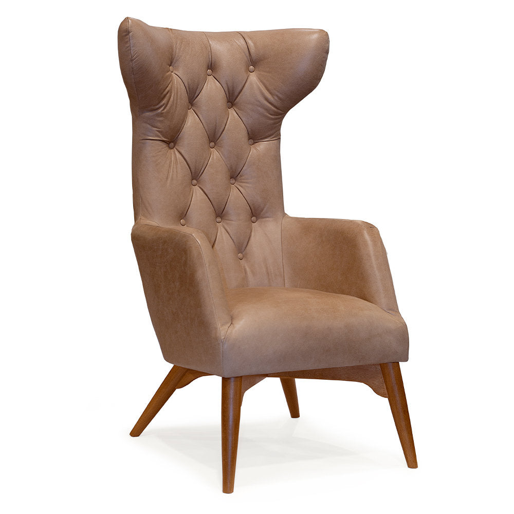 Ohio Wingback Chair Chair with Ottoman