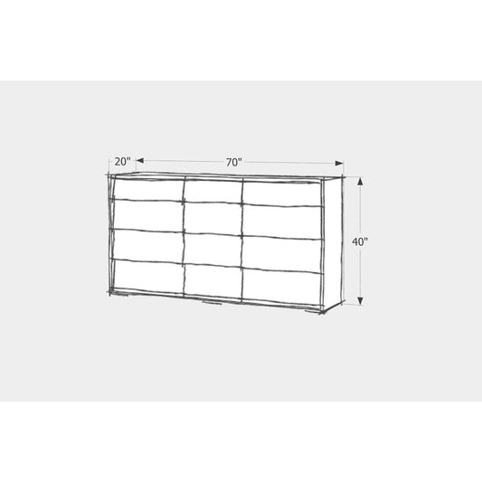 Oliver 12 - Drawer Solid Wood Dresser