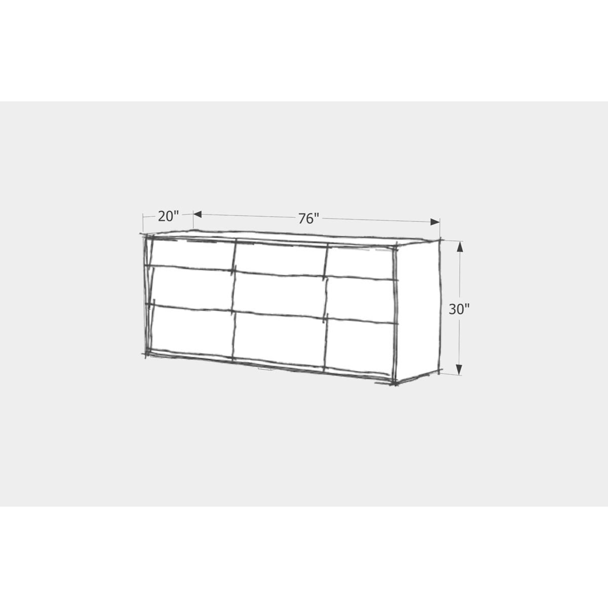 Oliver 9 - Drawer Solid Wood Dresser