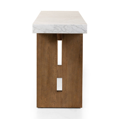 Olympia Console Table-White Carrara Marble
