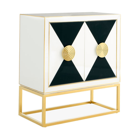Op Art Rectangle Accent Cabinet