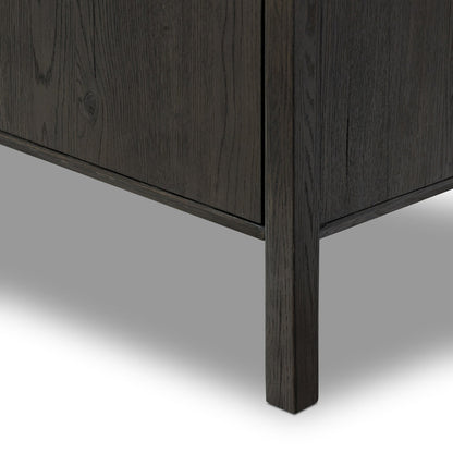 Orwin Wide Bookshelf-Smoked Black Oak
