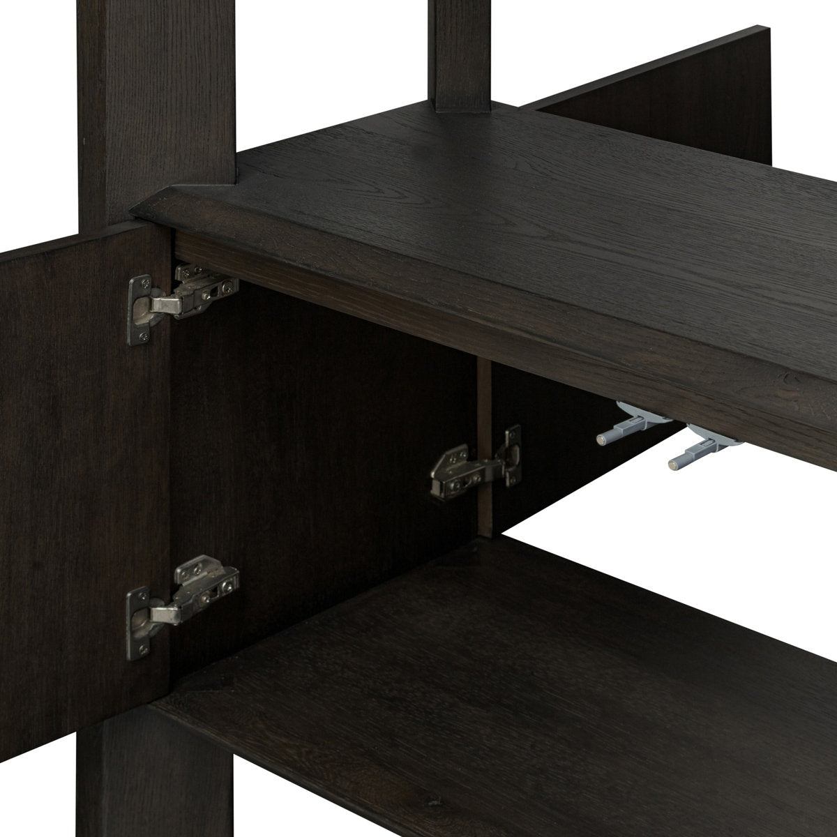 Orwin Wide Bookshelf-Smoked Black Oak