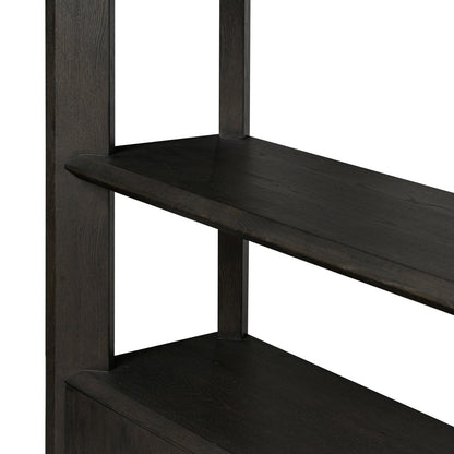 Orwin Wide Bookshelf-Smoked Black Oak