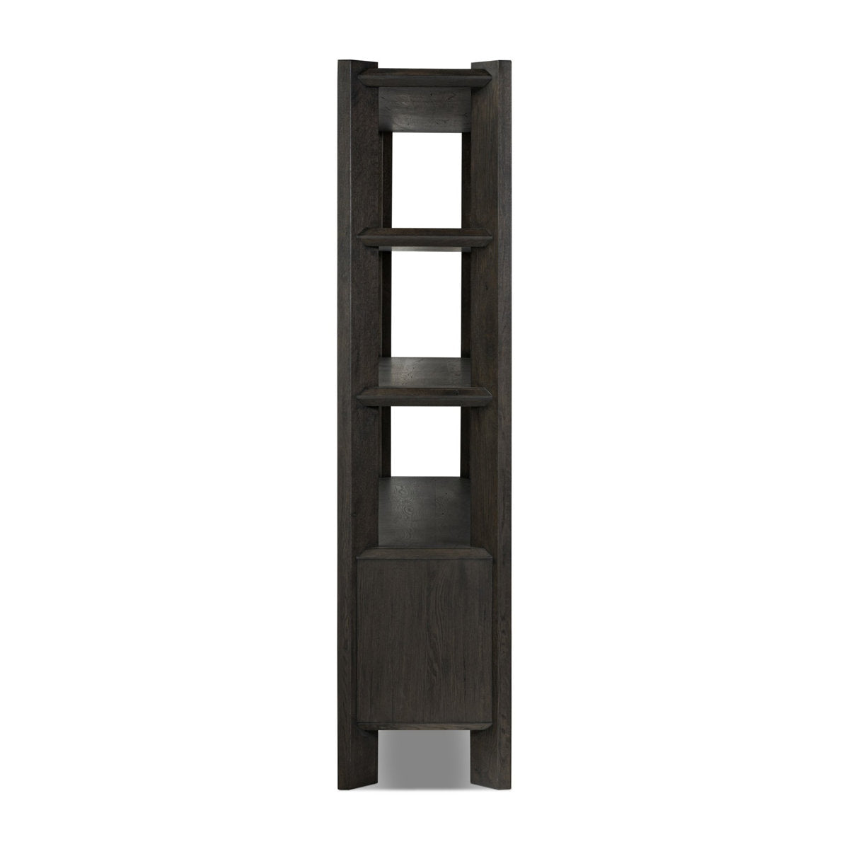 Orwin Wide Bookshelf-Smoked Black Oak