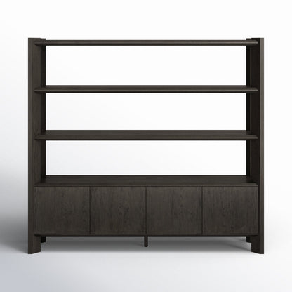Orwin Wide Bookshelf-Smoked Black Oak