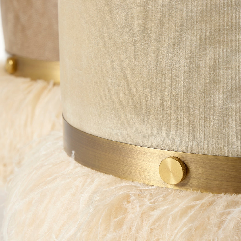 Ngala Trading Co Ostrich Fluff Pouf