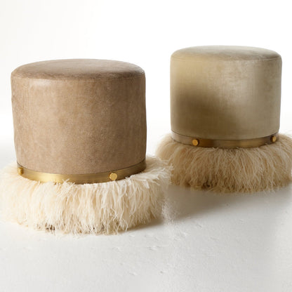 Ngala Trading Co Ostrich Fluff Pouf