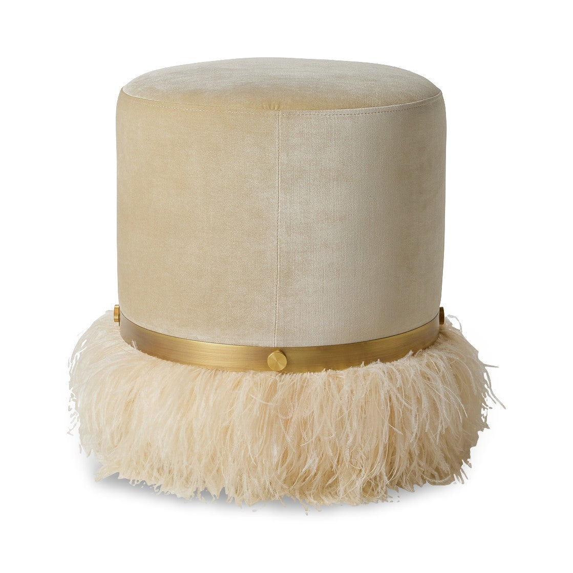 Ngala Trading Co Ostrich Fluff Pouf
