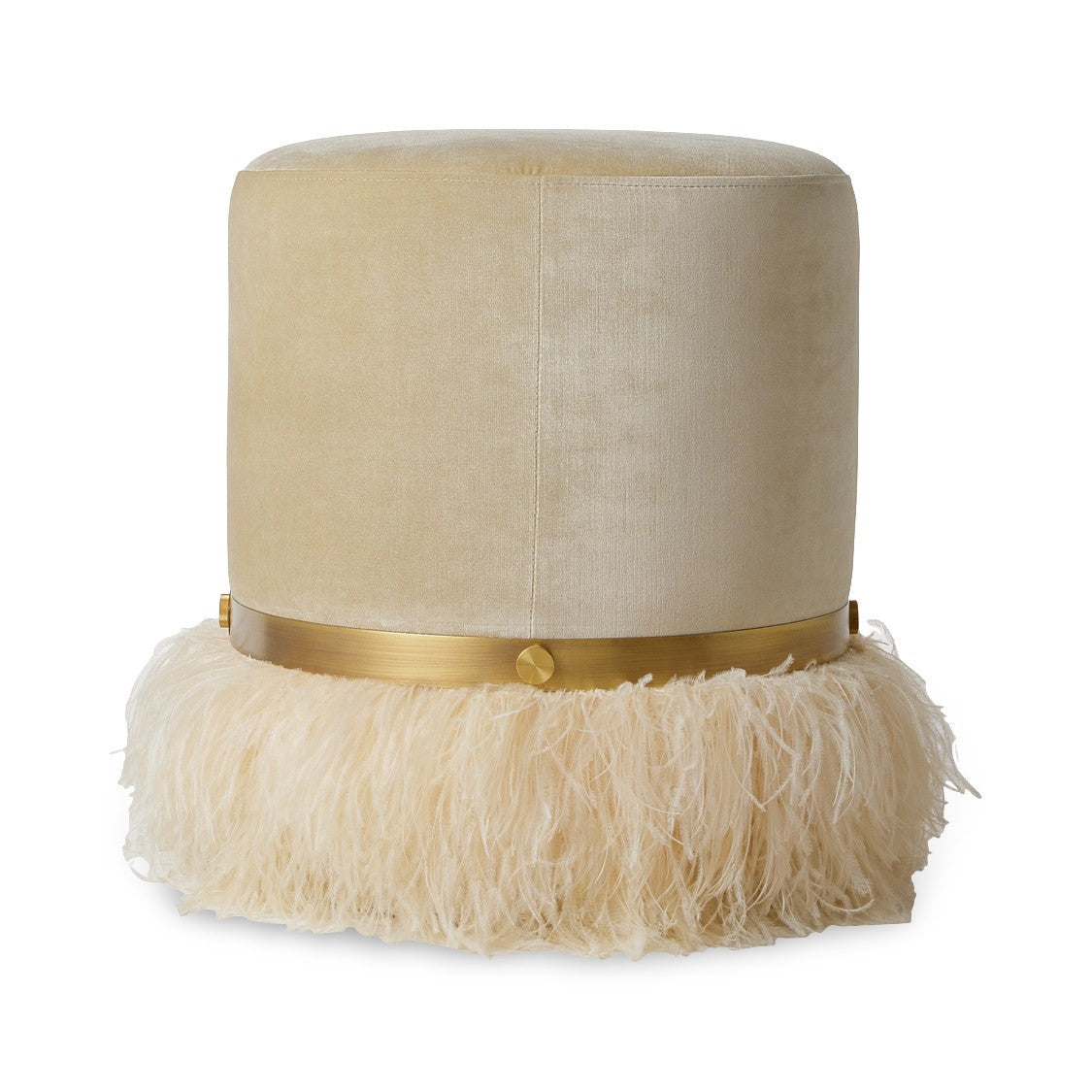Ngala Trading Co Ostrich Fluff Pouf