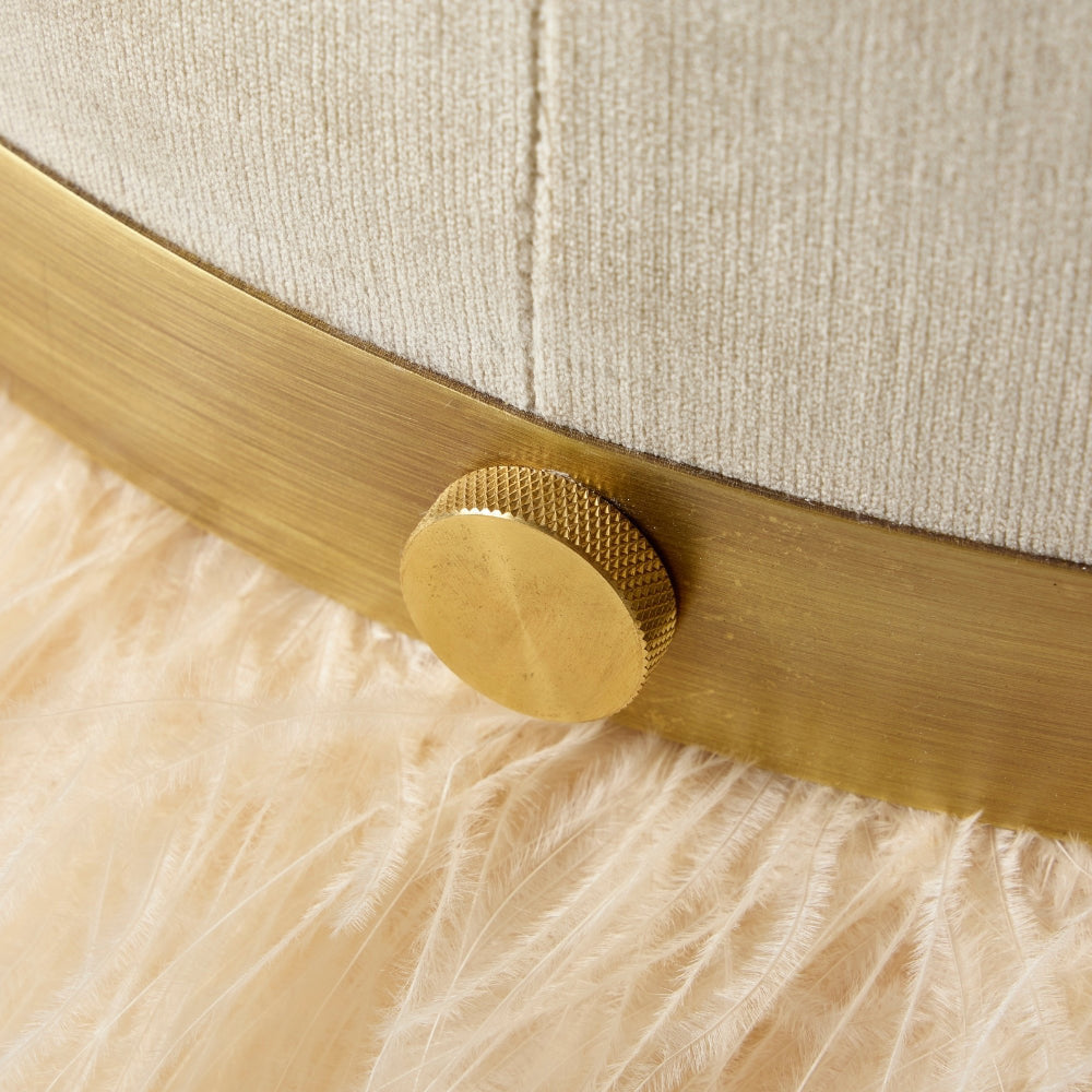 Ngala Trading Co Ostrich Fluff Pouf