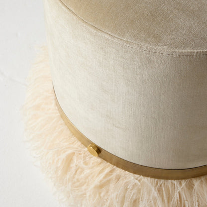 Ngala Trading Co Ostrich Fluff Pouf