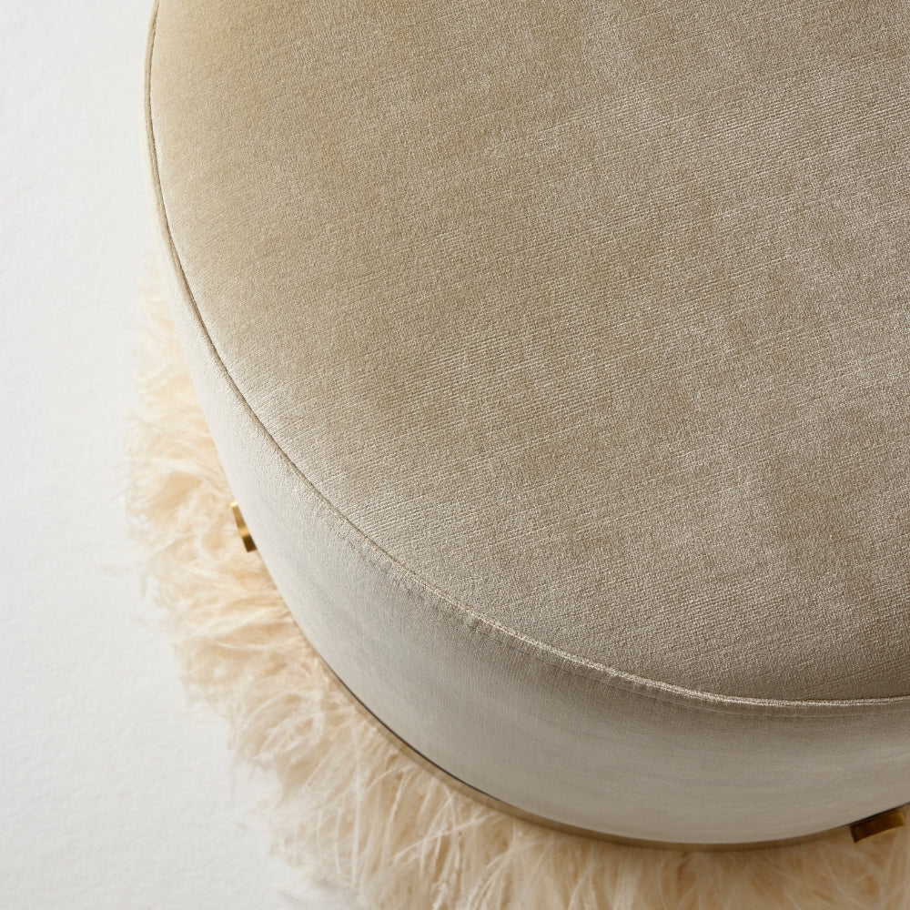 Ngala Trading Co Ostrich Fluff Pouf
